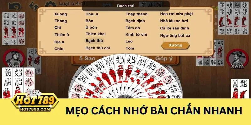 Kinh nghiệm để có cách nhớ quân bài chắn hiệu quả