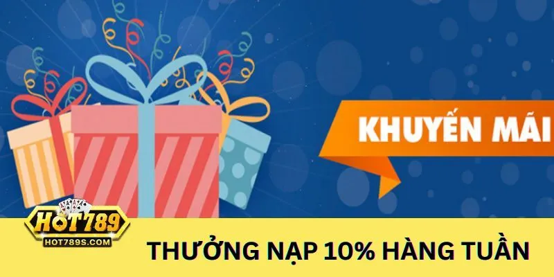 Nạp tiền đều đặn, nhận thưởng liền tay với 10% giá trị vào thứ 2 và thứ 3